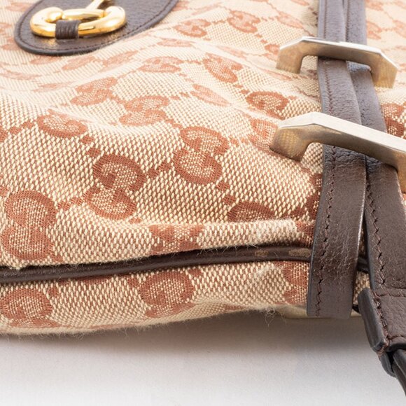 GUCCI Brown Leather Horsebit Shoulder Bag - Picture 7 of 16